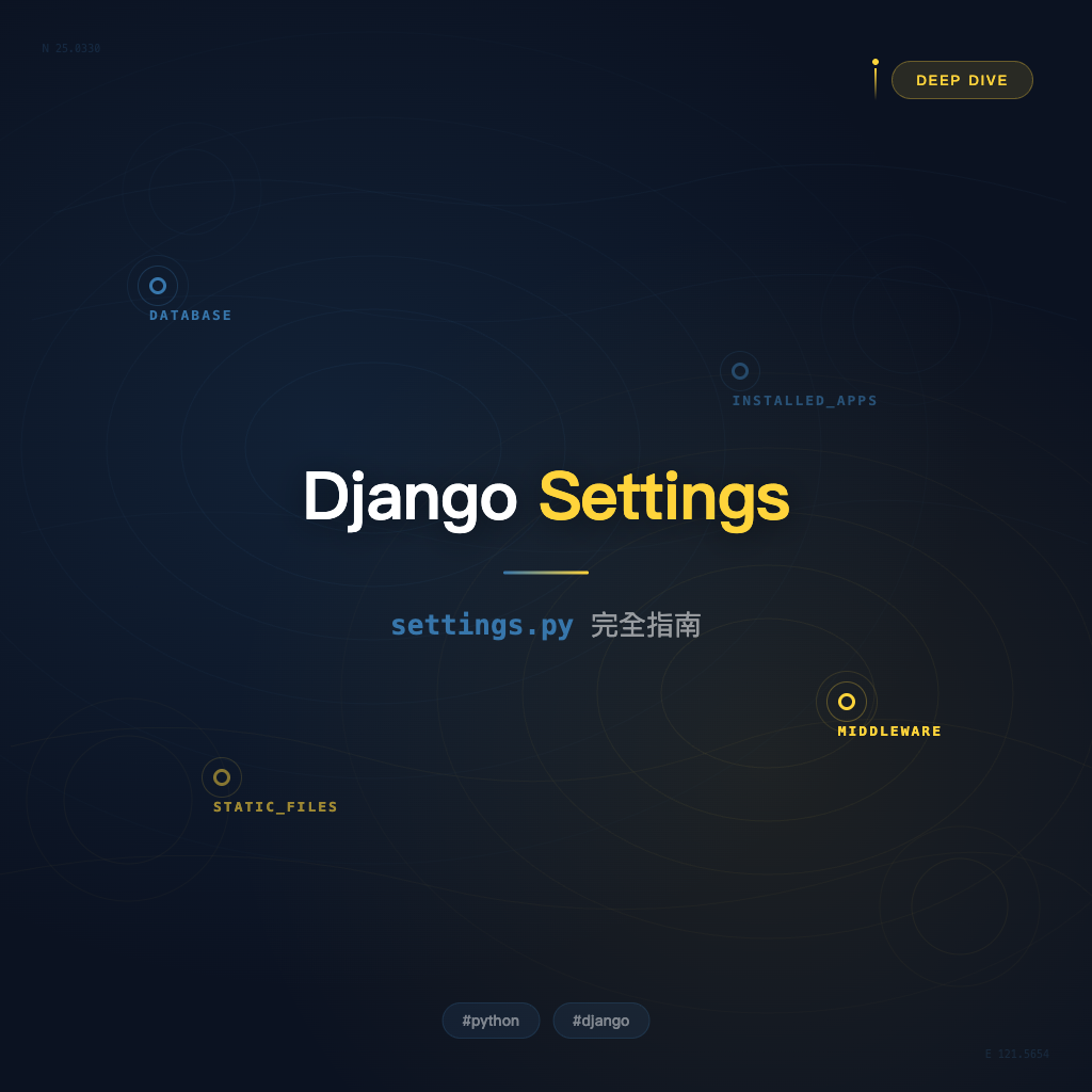 Django 設定檔深入解析：settings.py 完全指南 | Django 教學