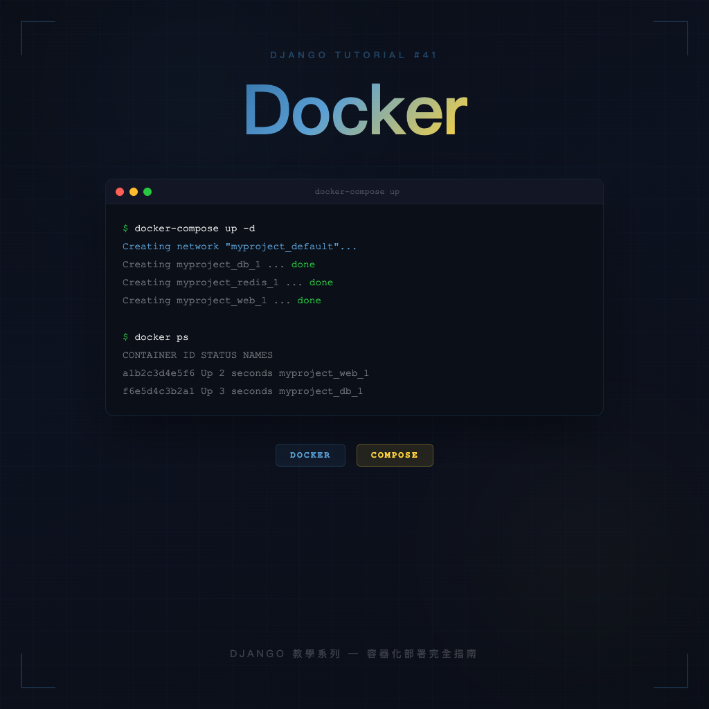 Django Docker 容器化部署完全指南 | Django 教學