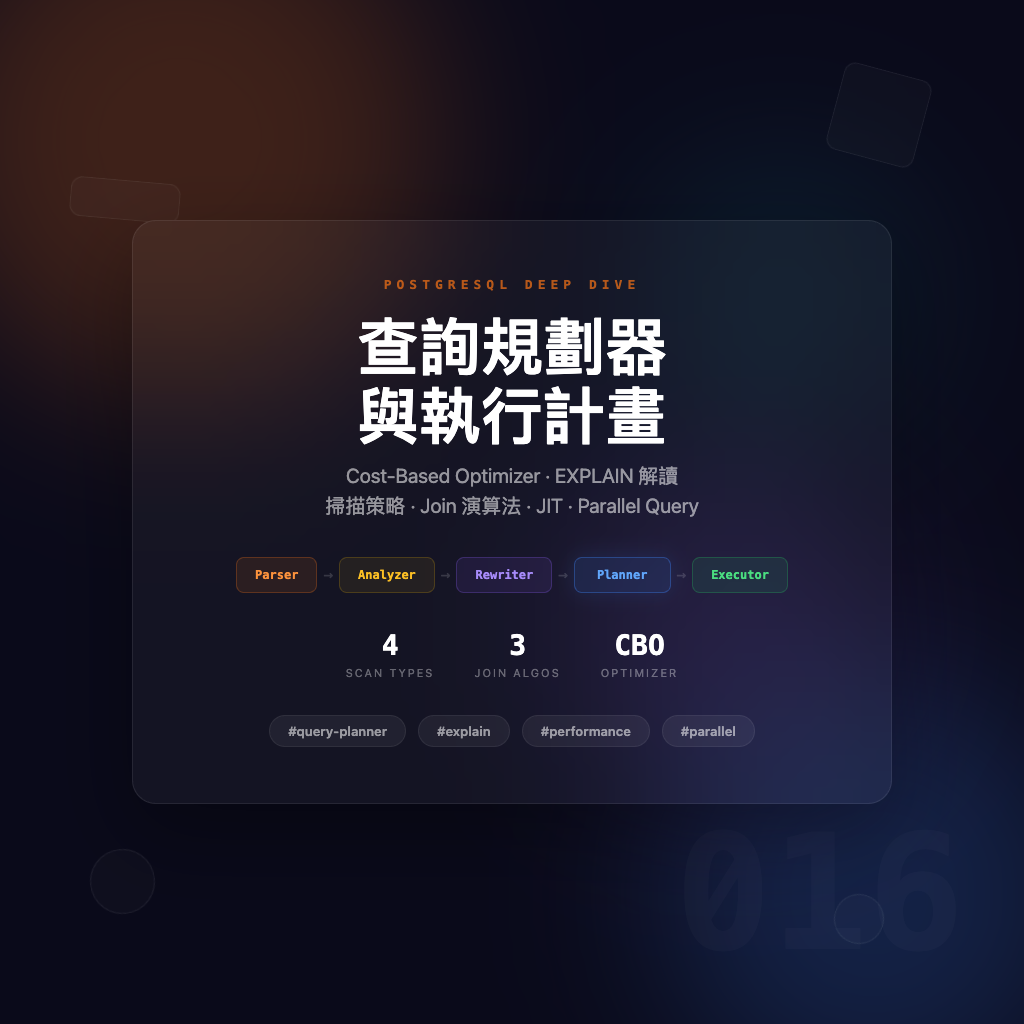 查詢規劃器與執行計畫：PostgreSQL 如何選擇最優路徑 | PostgreSQL